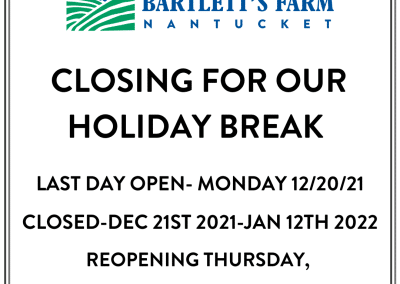 Closed on Holiday Break