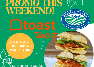 30% Off Your Toast Orders for Daffodil Weekend!