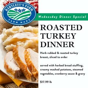 wednesday dinner roasted turkey