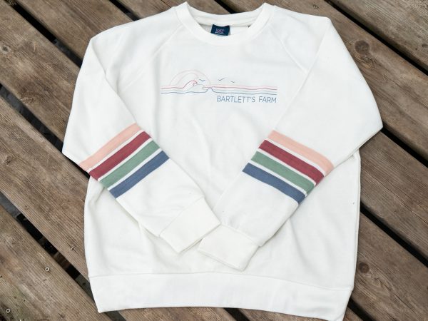 Women's Striped Arm Crewneck