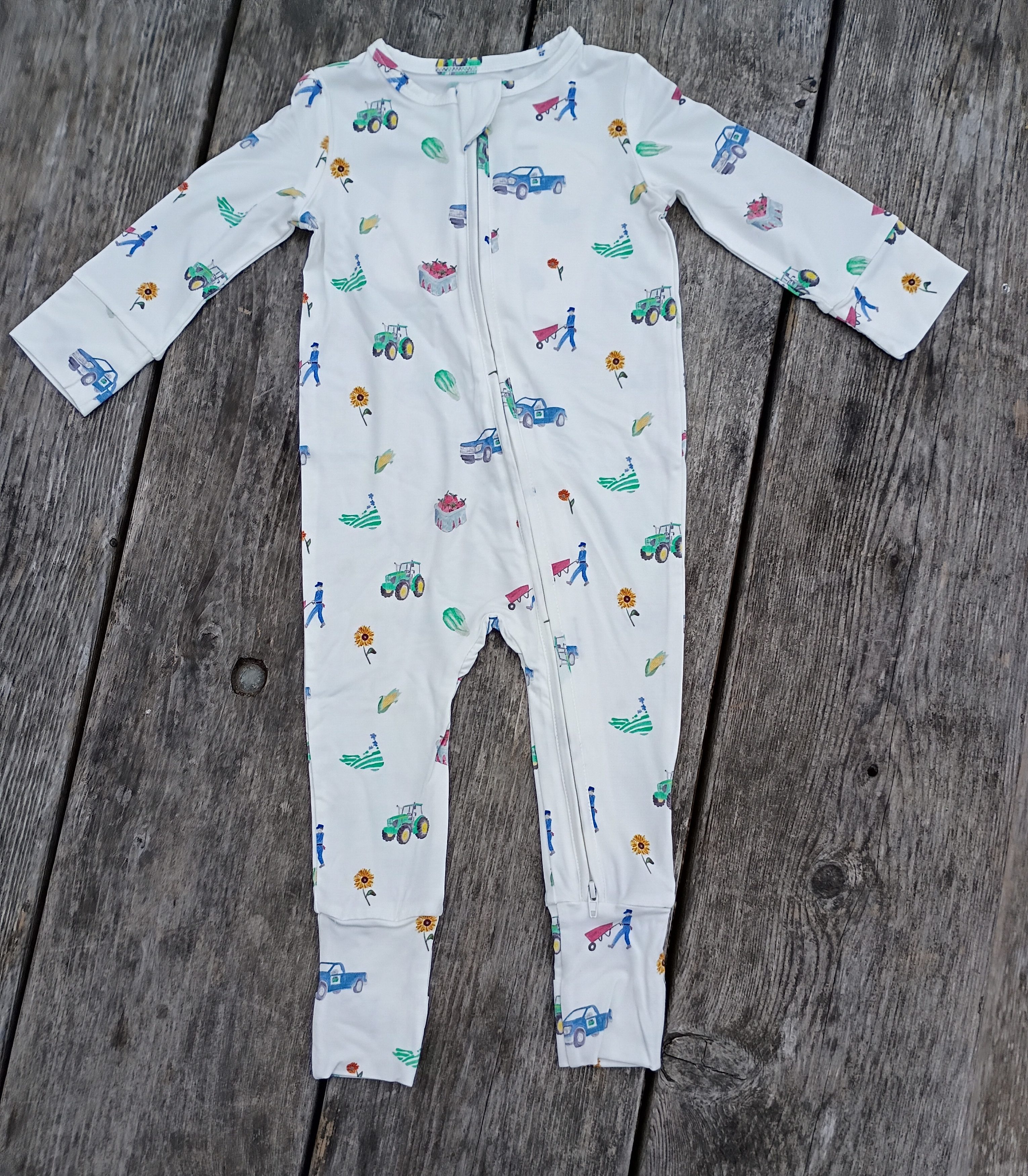 Infant Bartlett's Print Zip PJs - Image 2